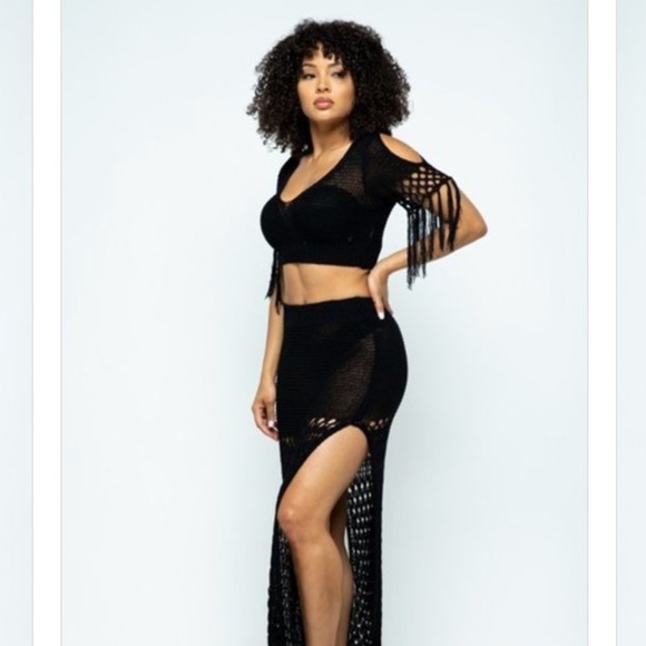 knit crochet cover up Beach party Wear - Picture 2 of 11